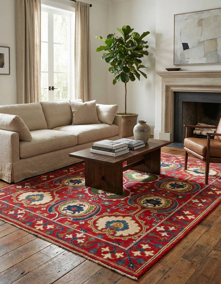 Detail image of 5' x 7'  Hand Knotted Kazak Rug