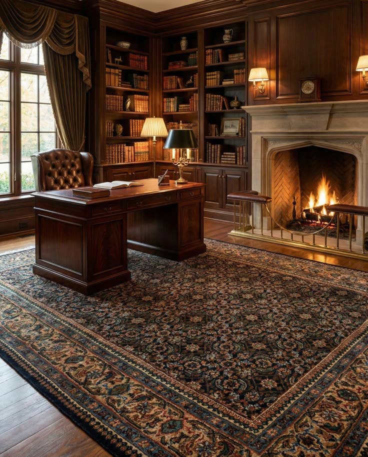 Detail image of 6' 1 x 8' 7 Hand Knotted Farahan Wool Rug