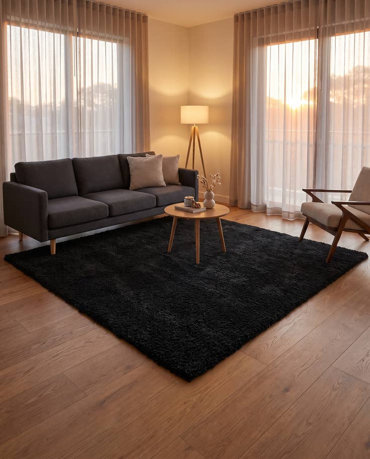 Detail image of 7' 10 x 7' 10 Solid Shag Square Rug