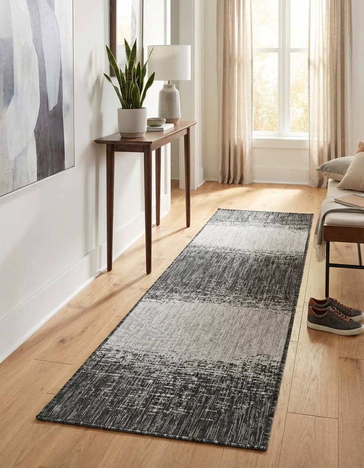 Detail image of 2' x 8'  Washable Modern Indoor / Outdoor Runner Rug