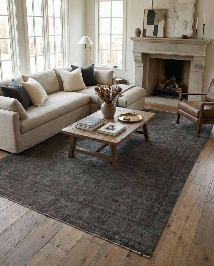 6' 10 x 10' 7 Hand Knotted Ultra Vintage Persian Wool Rug