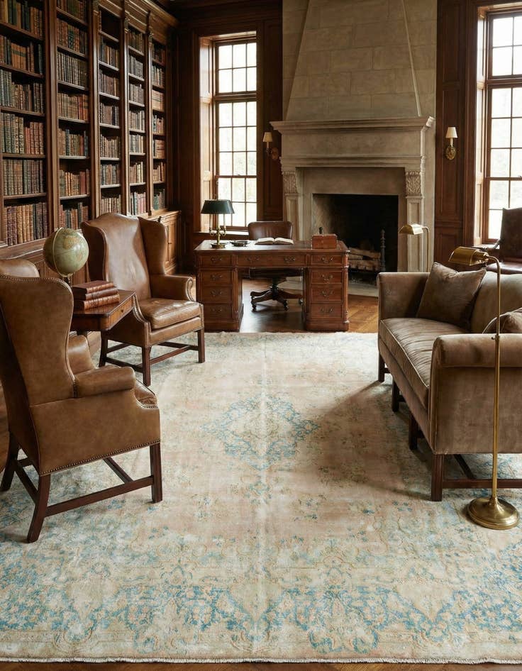 Detail image of 9' 9 x 12' 10 Vintage Royal Wool Rug