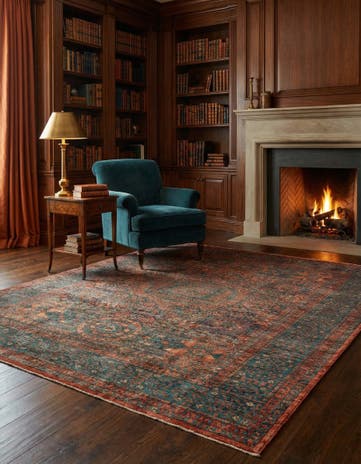 7' x 9' 7 Hand Knotted Mamluk Ziegler Oriental Rug