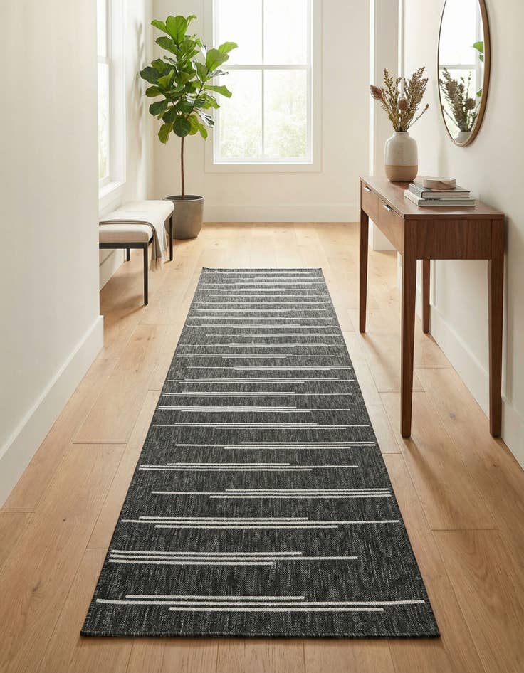 Detail image of 2' 7 x 12'  Washable Modern Indoor / Outdoor Runner Rug