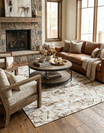 5' 2 x 8' 1 Cowhide - Patchwork Rug