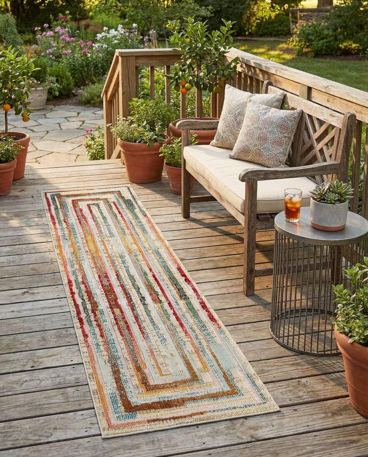 Detail image of 2' x 8' Easy-Clean Casablanca Indoor / Outdoor Runner Rug