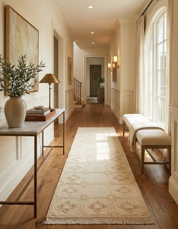 2' 8 x 9' 5 Hand Knotted Darya Wool Runner Rug