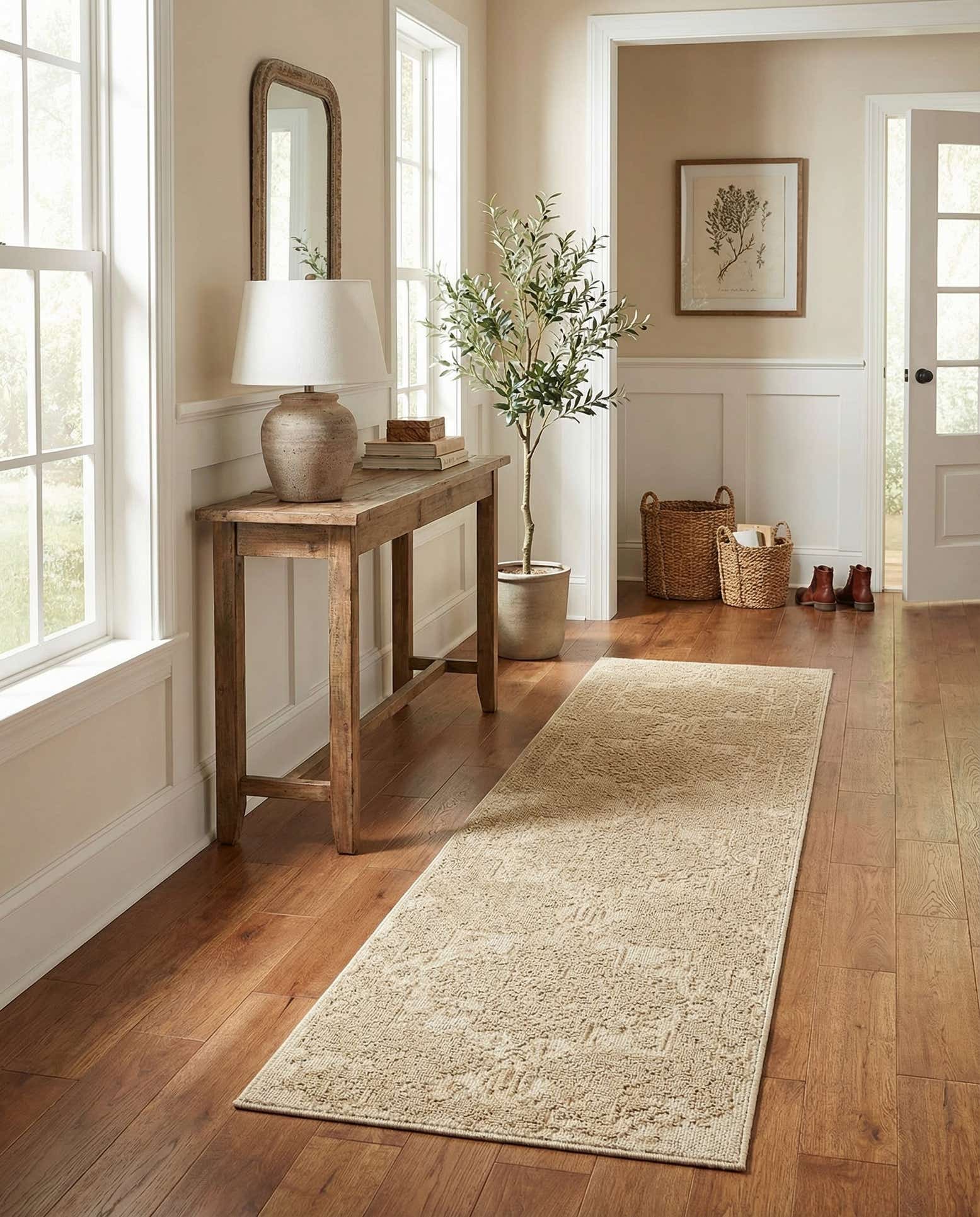 2' 7 x 12' Easy-Clean Traditional Indoor / Outdoor Runner Rug