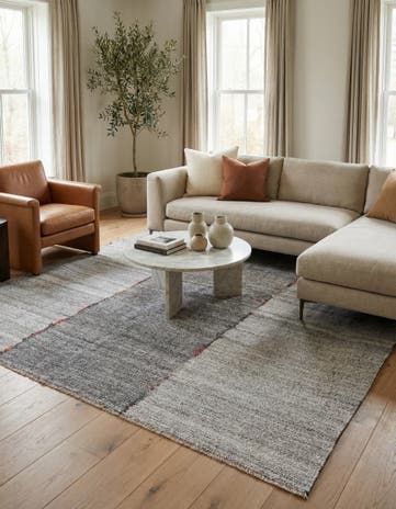 8' 2 x 9' 8 Hand Woven Kilim Modern Wool Rug