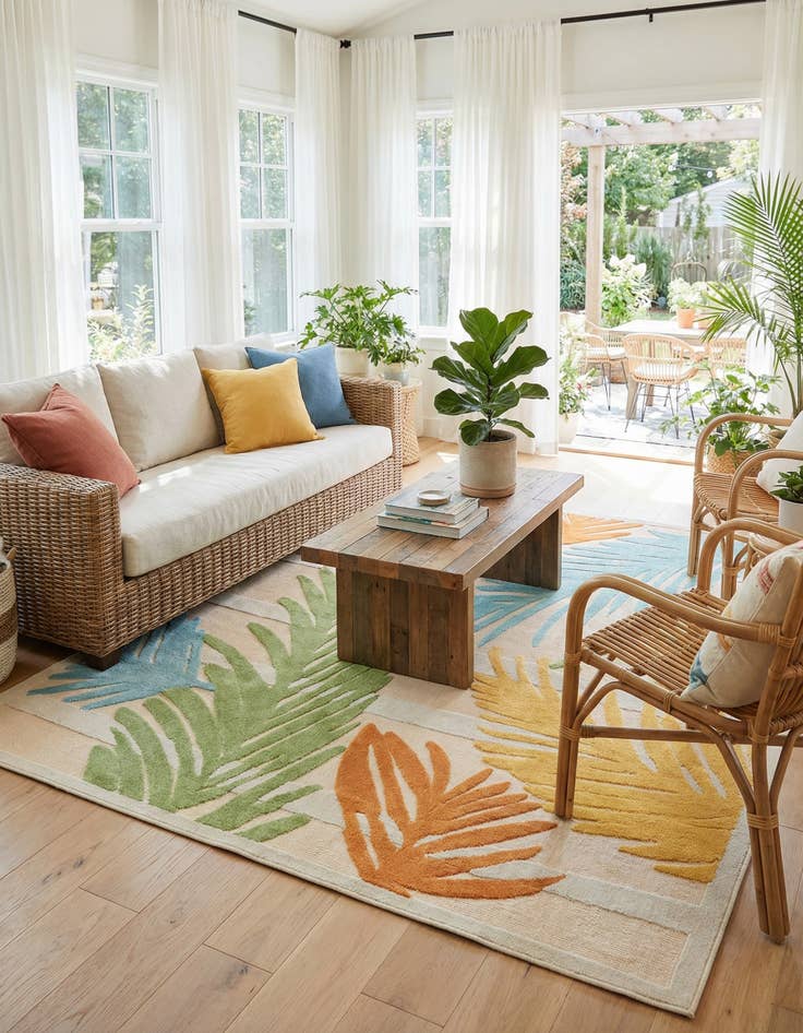 Detail image of 9' x 12'  Washable Aruba Indoor / Outdoor Rug