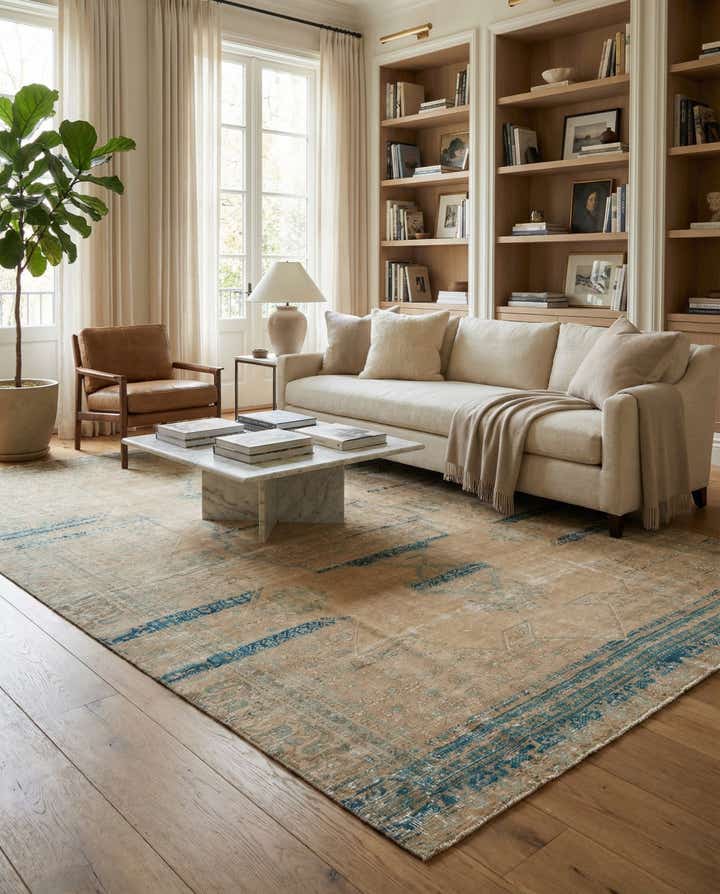 8' 3 x 11' Hand Knotted Ultra Vintage Persian Wool Rug
