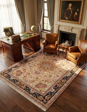 6' 7 x 10' 1 Hand Knotted Tabriz Persian Rug