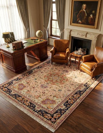 6' 7 x 10' 1 Hand Knotted Tabriz Persian Rug