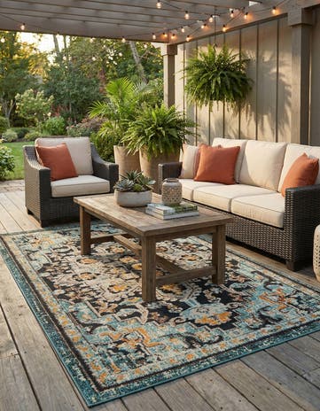 4' x 6' Easy-Clean Casablanca Indoor / Outdoor Rug