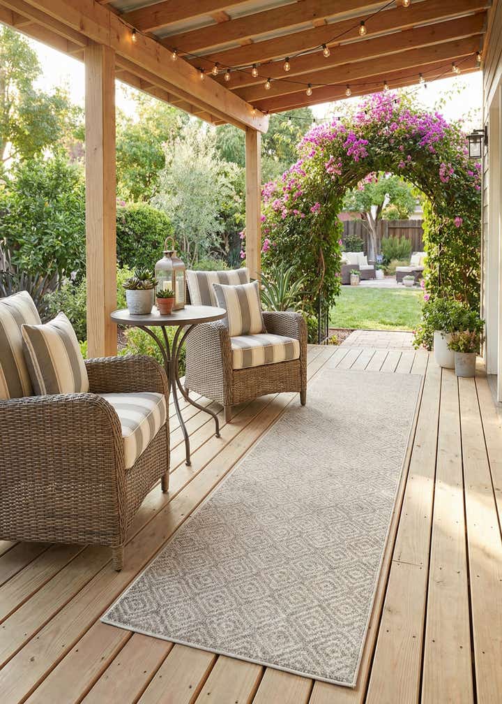 2' 7 x 12' Easy-Clean Sabrina Soto Indoor / Outdoor Runner Rug