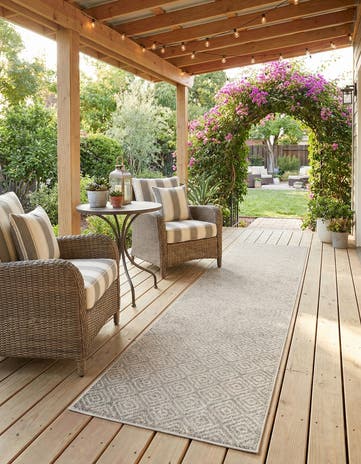 2' 7 x 12' Easy-Clean Sabrina Soto Indoor / Outdoor Runner Rug