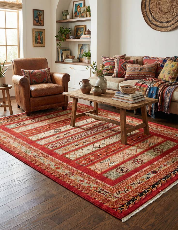 Detail image of  6' x 9' Kashkuli Gabbeh Rug