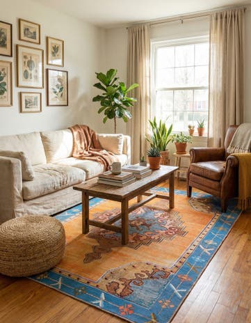 Orange Washable Timeless Rug
