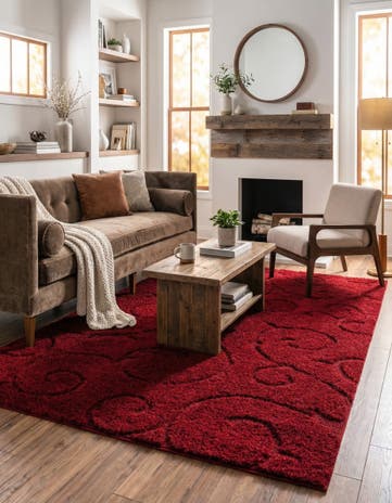 9' x 12' Botanical Shag Rug