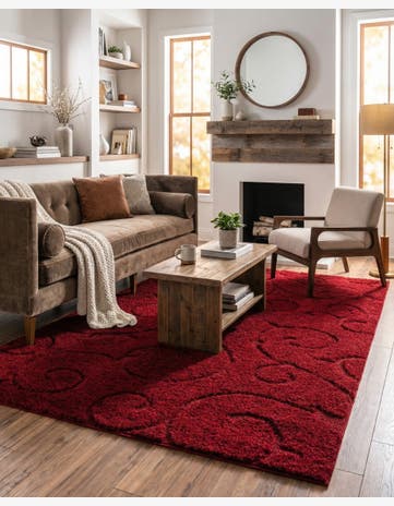 9' x 12' Floral Shag Rug