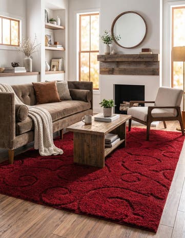 9' x 12' Botanical Shag Rug