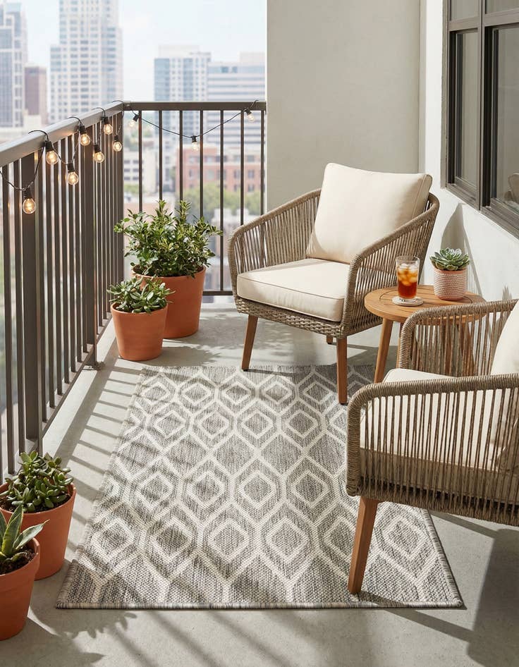 Detail image of 2' x 3'  Washable Jill Zarin Turks and Caicos Indoor / Outdoor Rug