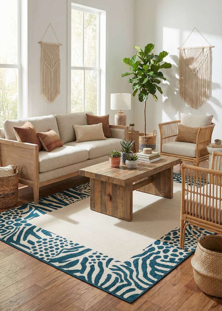 6' x 9' Easy-Clean Safari Indoor / Outdoor Rug