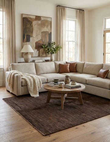 5' 7 x 7' 6 Hand Knotted Modern Ziegler Rug