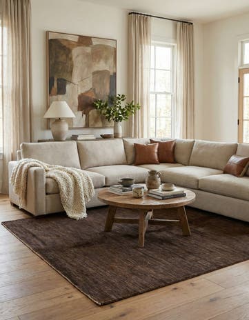 5' 7 x 7' 6 Hand Knotted Modern Ziegler Rug