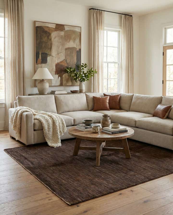 5' 7 x 7' 6 Hand Knotted Modern Ziegler Rug