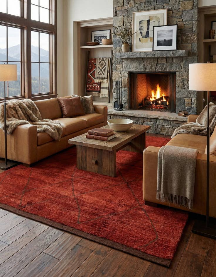 Detail image of 8' 7 x 10' 11 Atlas Tibet Wool Rug