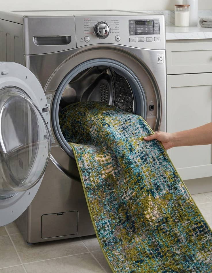 Detail image of 2' 2 x 6' 7  Washable Spectrum Runner Rug