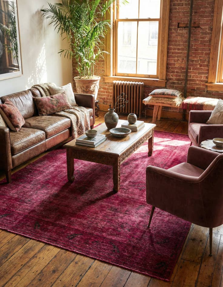 Detail image of 6' 4 x 9' 2  Hand Knotted Ultra Vintage Persian Wool Rug