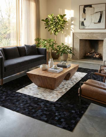 5' x 8' 1 Cowhide - Patchwork Rug