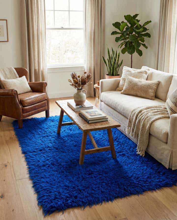 4' 8 x 6' 8 Hand Knotted Moroccan Wool Rug
