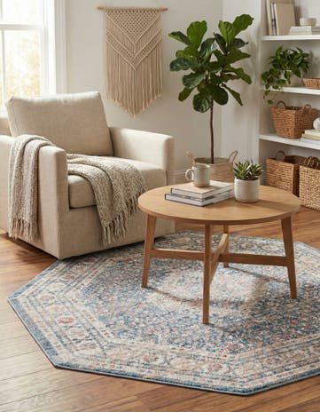 Blue Noble Octagon Rug