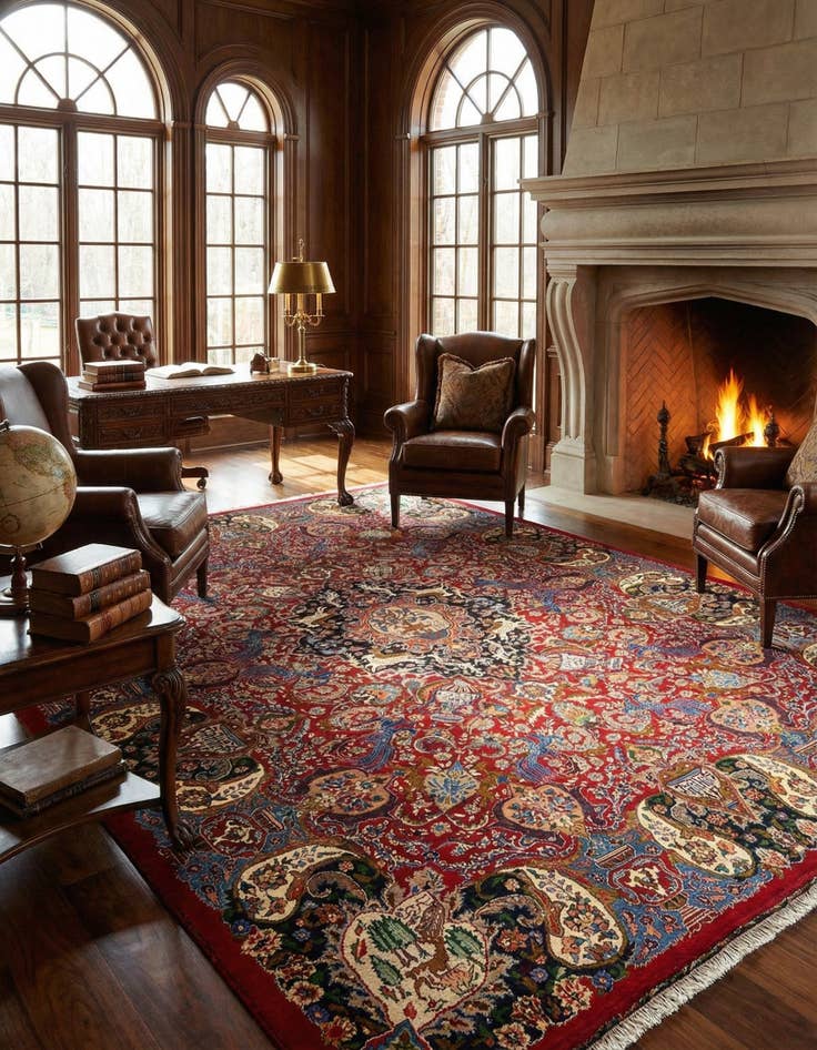 Detail image of 9' 9 x 13' 5 Kashmar Wool Rug