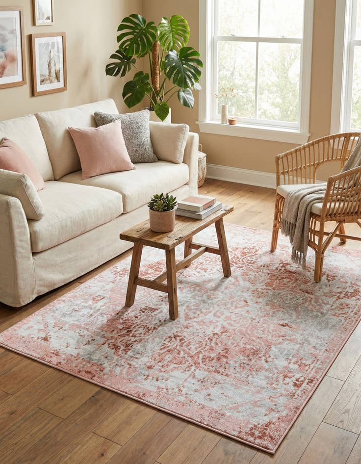 Detail image of 5' 3 x 5' 3 Kamala Washable Square Rug