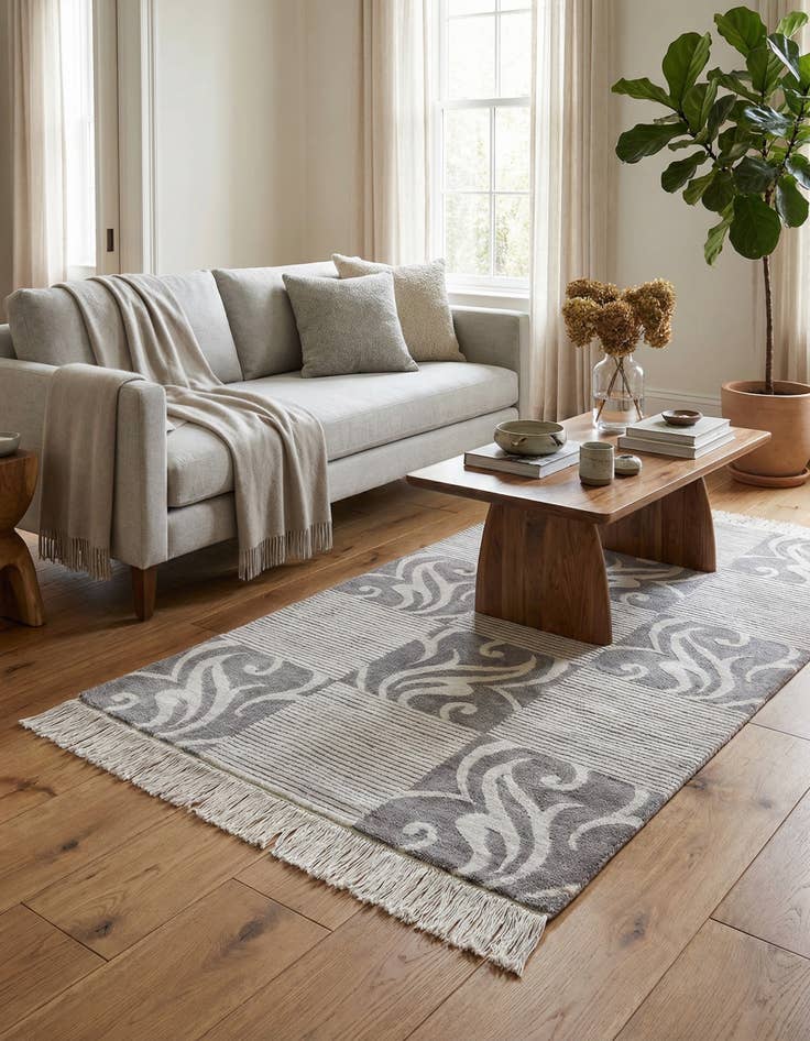 Detail image of 2' 8 x 5' 1  Hand Knotted Darya Wool Rug