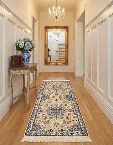 1' 8 x 4' 2 Hand Knotted Nain Rug