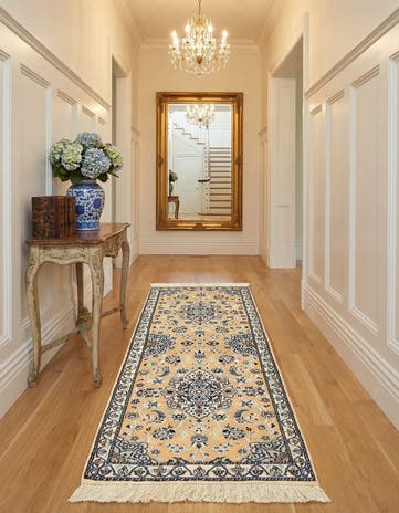 1' 8 x 4' 2 Hand Knotted Nain Rug