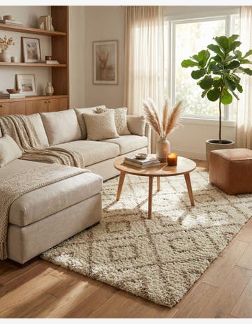 7' 10 x 7' 10 Trellis Shag Square Rug