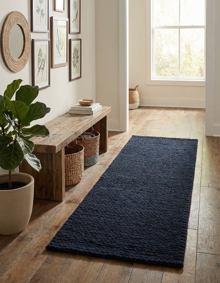 2' x 5' 1 Hand Woven Lana New Zealand Wool R...