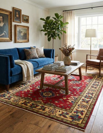 5' x 6' 7 Hand Knotted Kazak Rug