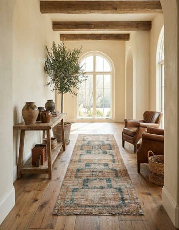 2' 7 x 10' Hand Knotted Ultra Vintage Persian Wool Runner Rug