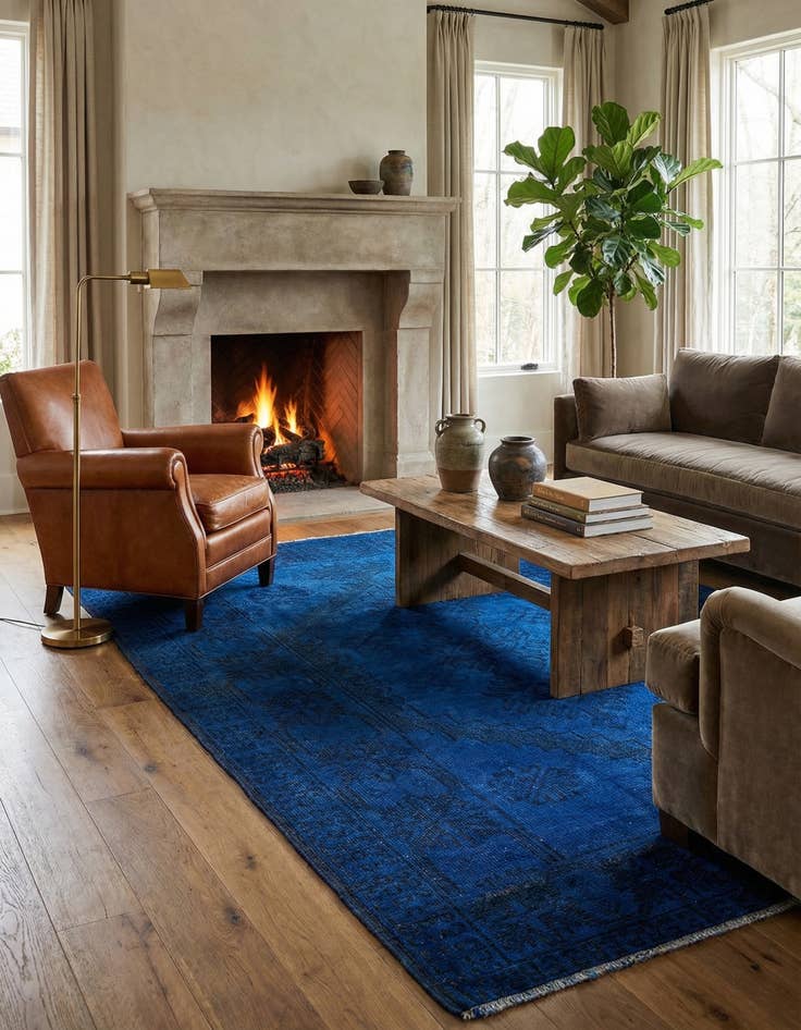 Detail image of 4' 3 x 5' 10  Hand Knotted Ultra Vintage Persian Wool Rug