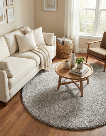 5' 3 x 5' 3 Jill Zarin Shaggy Chic Round Rug