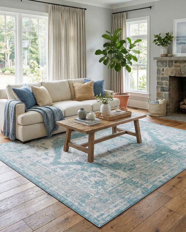 10' x 13' Easy-Clean Traditional Indoor / Outdoor Rug