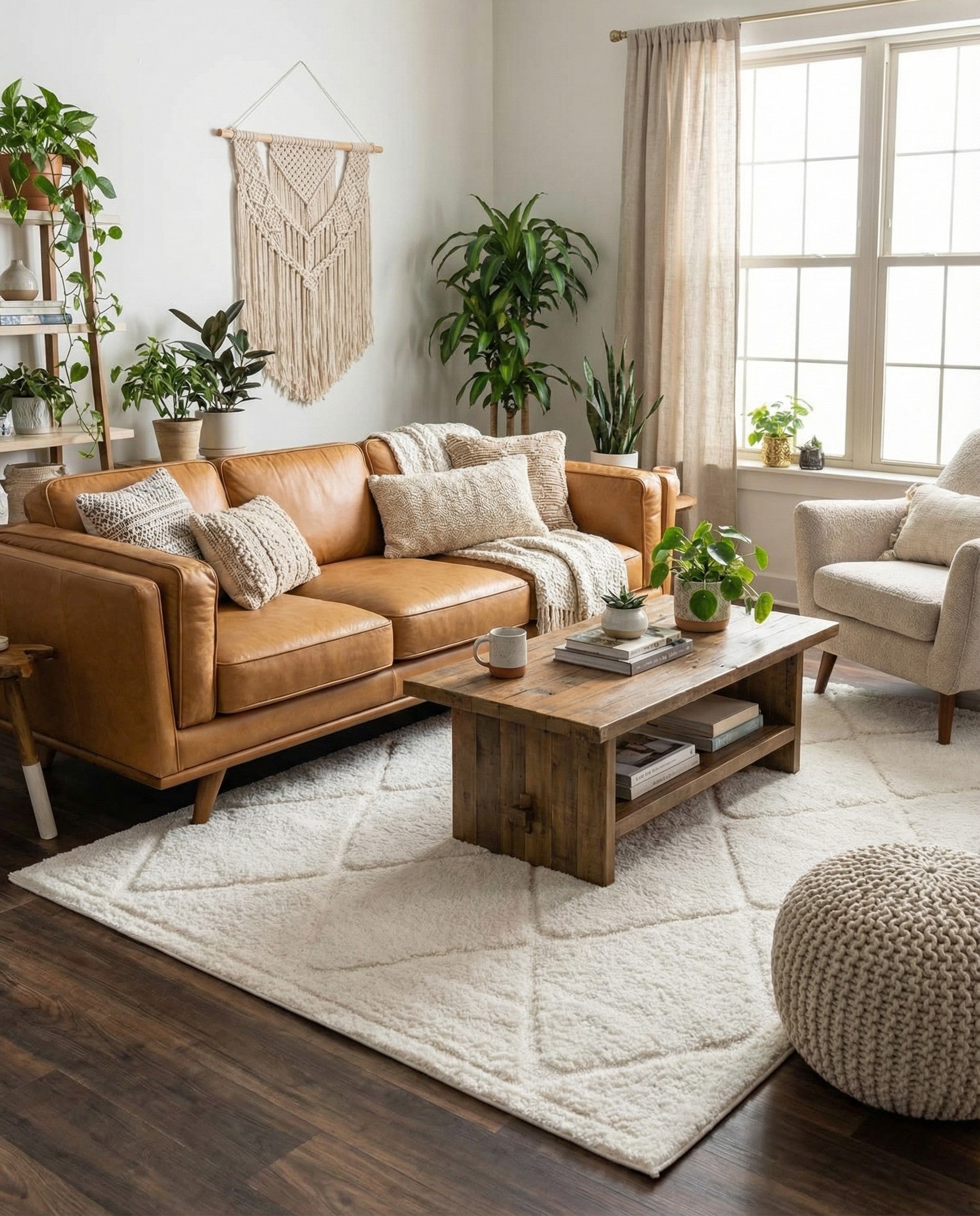  6' x 9' Lattice Shag Rug