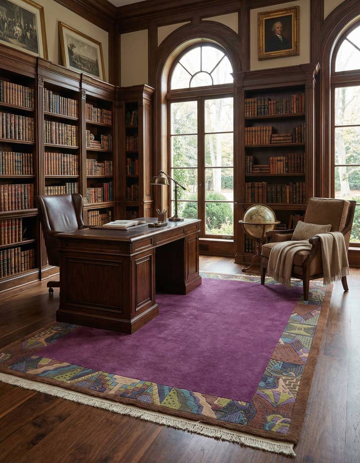 Detail image of  5' 10 x 7' 6  Hand Knotted Tibet Wool Rug